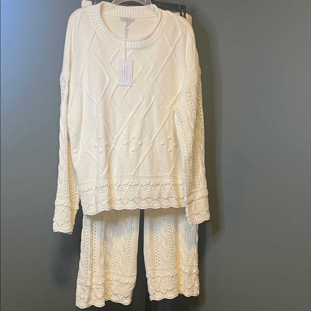 Polagram Ivory Knit Sweater Set